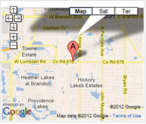 map of Brandon Acupuncture Center